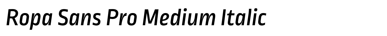 Ropa Sans Pro Medium Italic